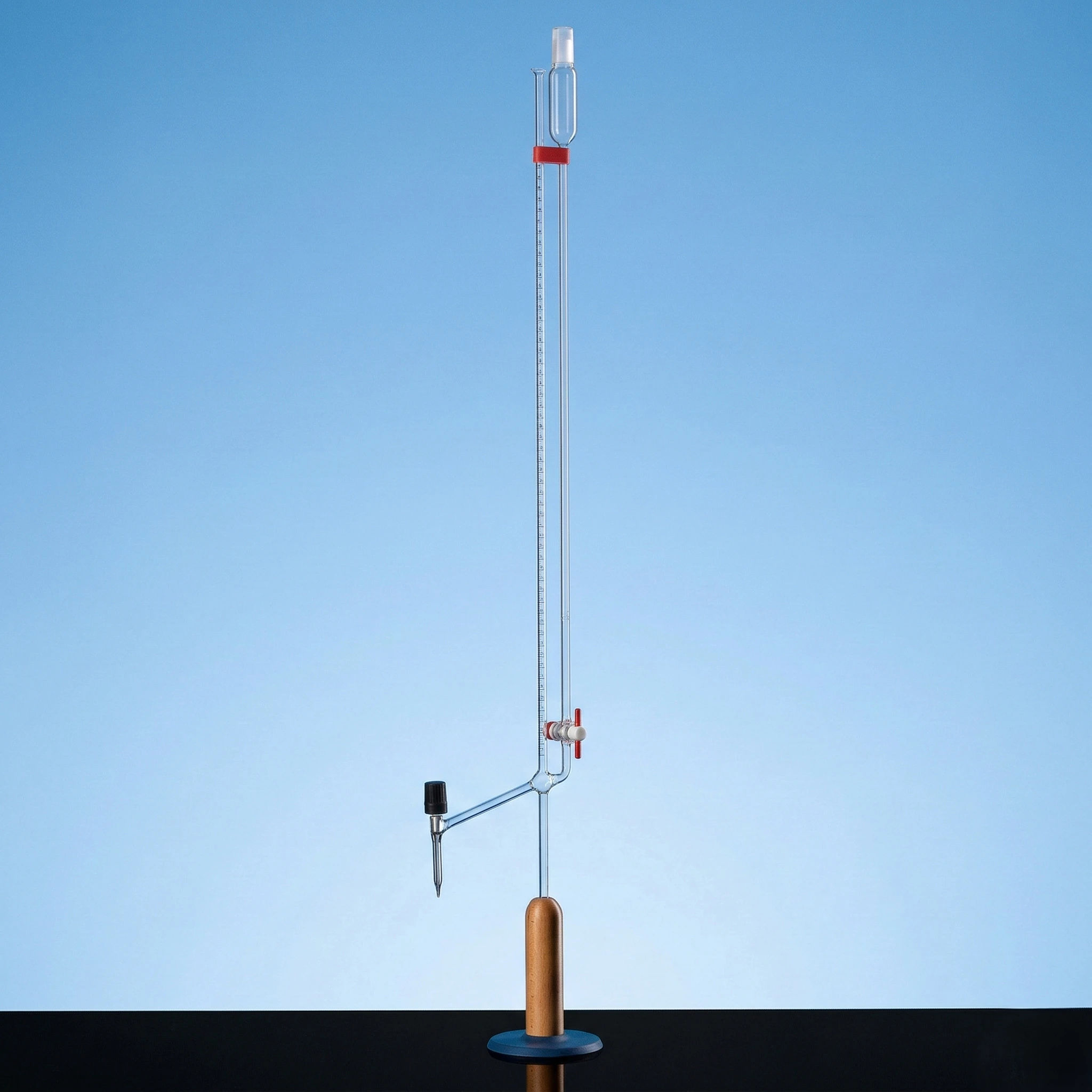 Micro Burette, Class As, Blue Graduated, Lateral Ptfe Valve Stopcock, Socket, Bang